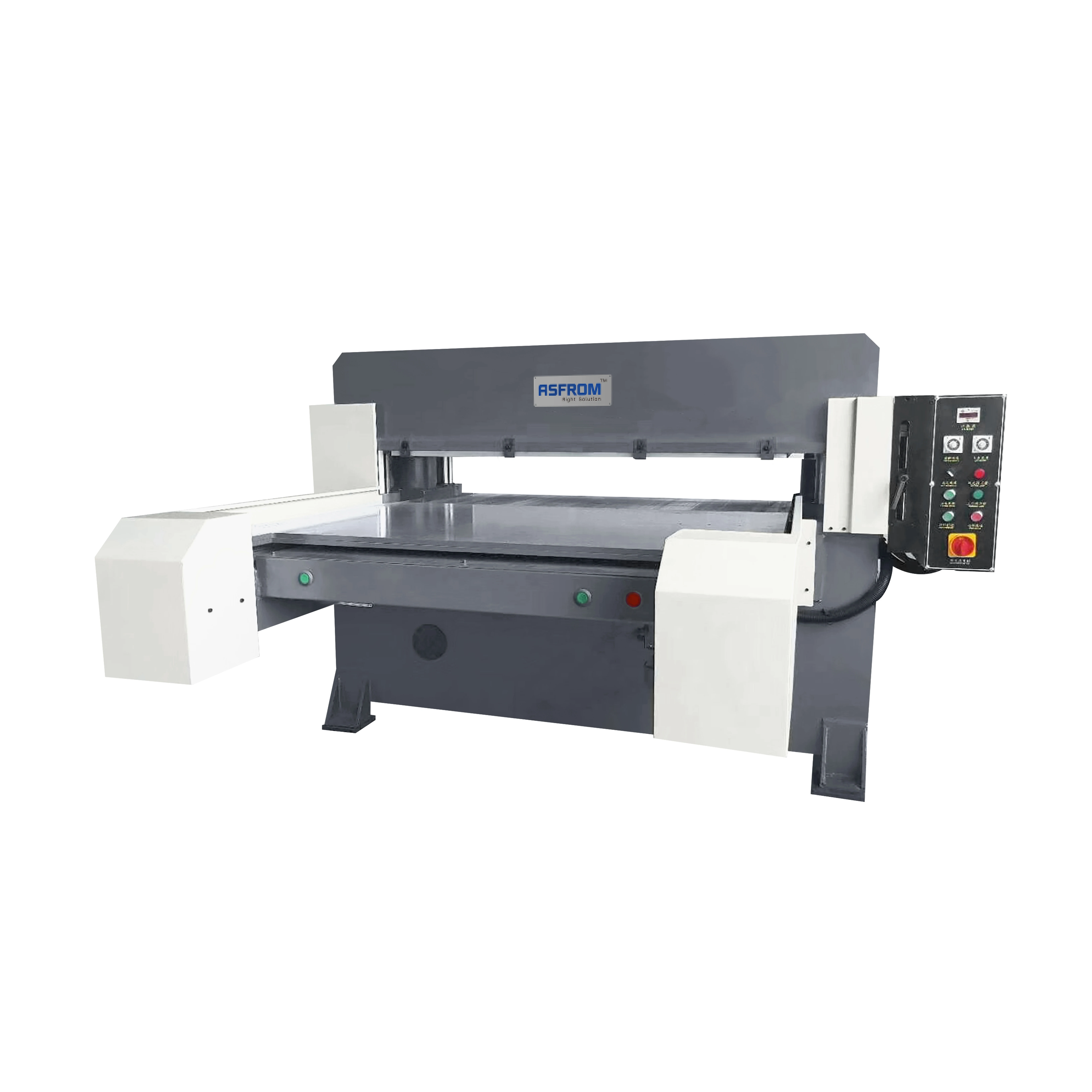 ASFROM Hydraulic swing arm Die cutting machine Textile Hydraulic Cutter Fabric Cutting for Flip Flop Making