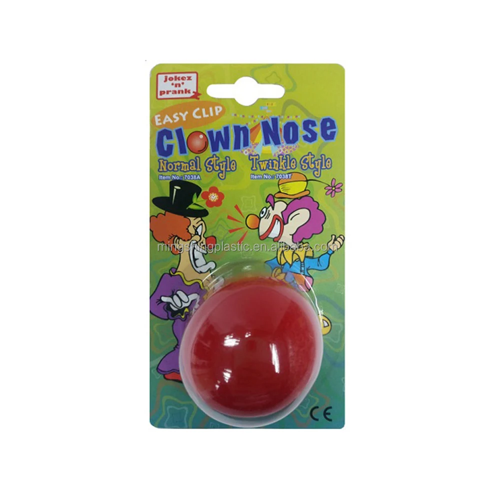 Low MOQ Character Tricks EN71 BSCI Novelty Jokes Gag Gift Plastic Clown Nose - Easy Clip Style Toy Gift Set