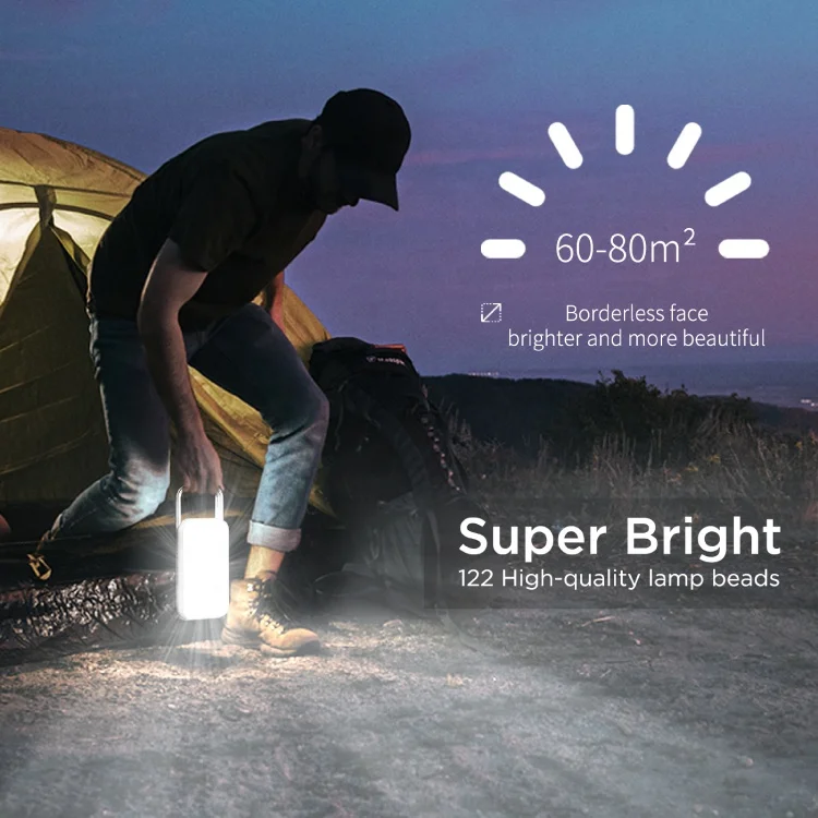 Emergency custom ce outdoor waterproof plastic portable led white ningbo camping tent light for camping