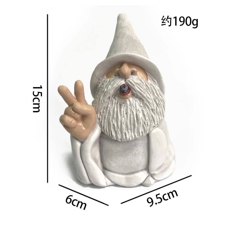 Hot Selling Old Man Smoking Garden Lawn Decoration Statue Multifunctional Waterproof Resin Portable Figure Sculpture
