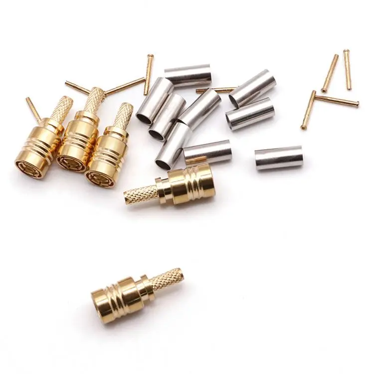 Crimp Rf Coaxial Smb Male Plug Connector Rg316 Cable