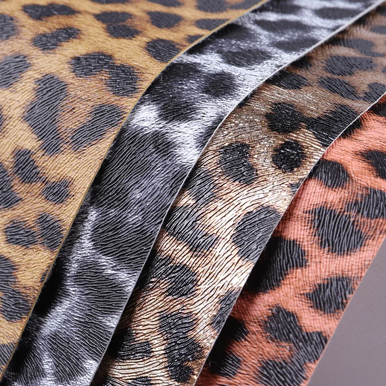 Wholesale spot PVC leopard print leather 0.8mm