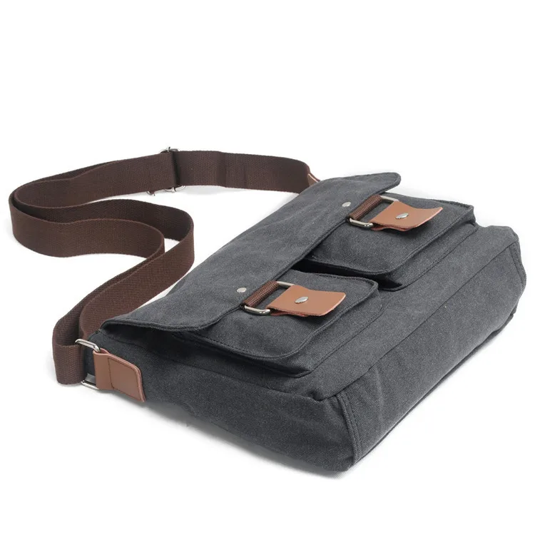 Retro sling vintage durable shockproof insert canvas photographer camera bag messenger bag for men and women