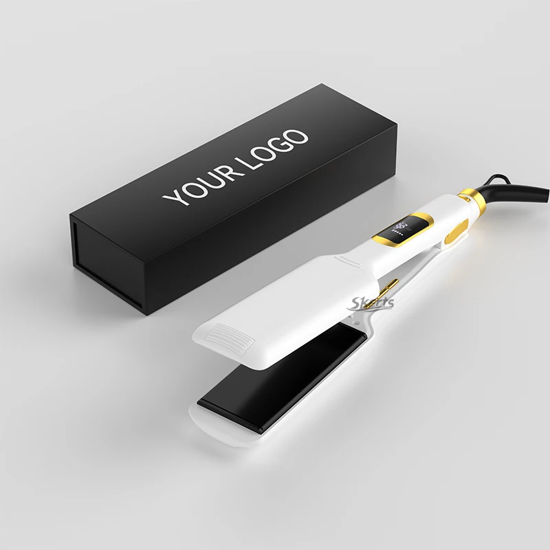 Titanium Flat Iron 2 inch Electric Hair Straightener Private Label Flat Iron Hair Straightener