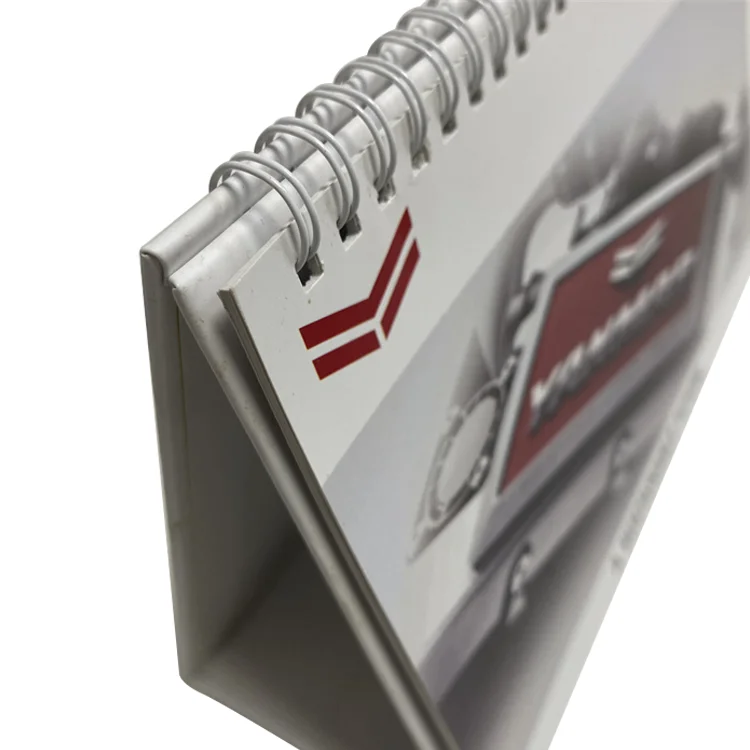 2022 Custom color accepted Wires binding Calendar printing with Notepad special desktop calendar