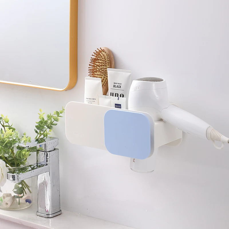High quality housed hold ABS hair dryer holder Rack with comb storage stand