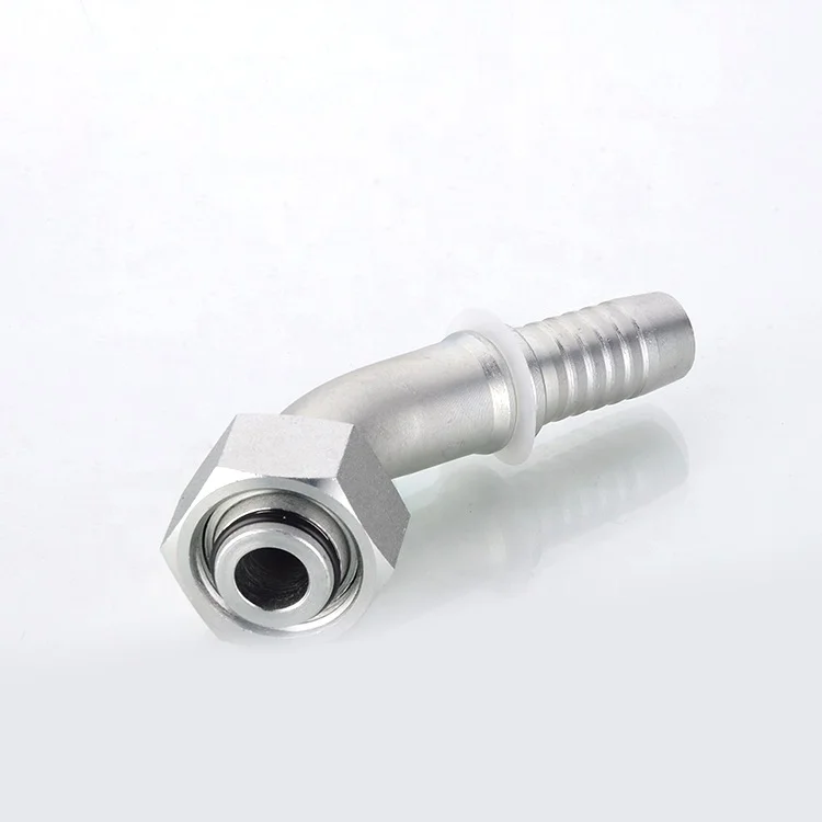 Metric Thread 45 METRIC FEMALE Cone Series Stainless Steel Material Flange Crimp Hose For Auto Ac Hydraulic And Hose Fitting
