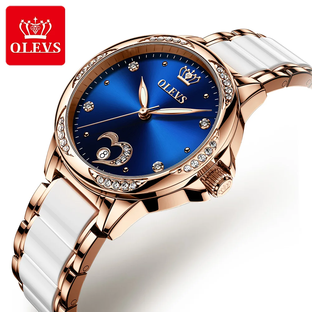2020 Women Watch Automatic Mechanical Skeleton Ceramic New Stylish Water Resistant Diamond Ladies Wholesale Wristwatch