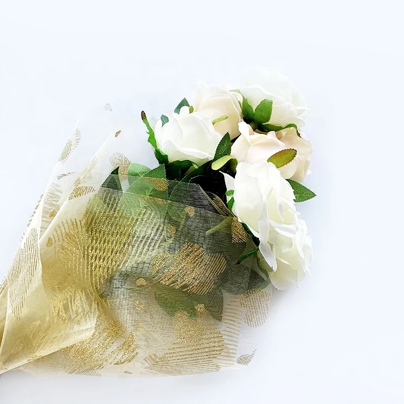 
Shinny stripe Flower Wrapping Organza Fabric Gift Wrap material 