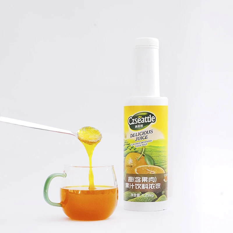 Czseattle Orange contains pulp syrup beverage concentrated fruit juice syrup for bubble tea drinks & fruit juice drink