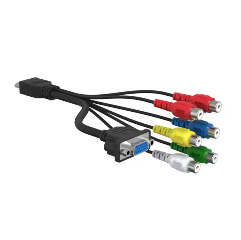 Factory Wholesale 0.5m AV Cable RCA Full Interface Fast Transmission Audio Video Cable Cord Play Station 2 3 Game TV Accessories