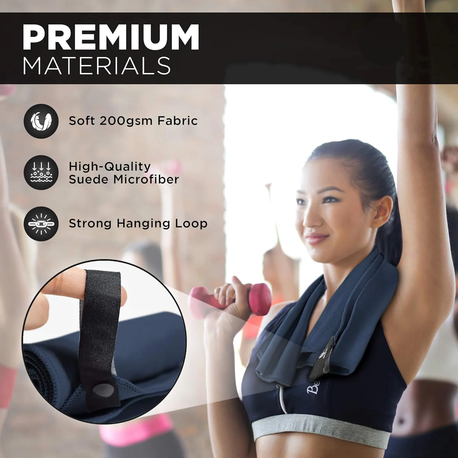 Custom Logo Soft Quick-Drying Double-Sided Different Color Suede Microfiber Yoga Fitness Swimming Sports Towel for Beach and Gym