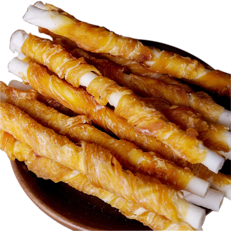 
Rawhide Stick With Chicken Wrap Dog Food Dog Chews Bully Sticks Treats Training Snacks 