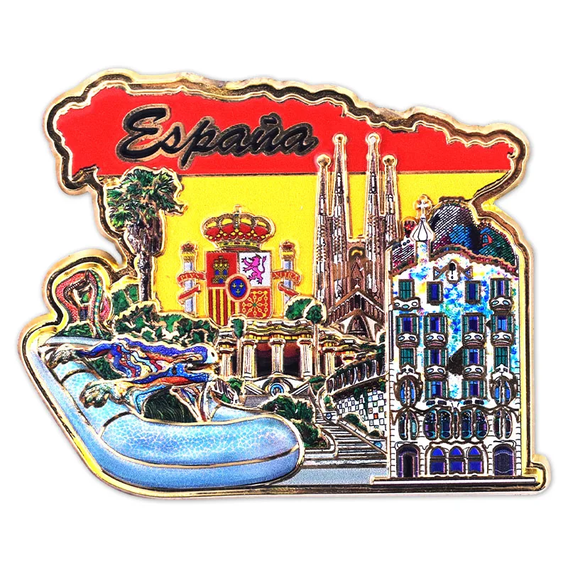 Tourist Souvenir Fridge Magnet Metal With Mdf Material Accept Customer Custom Refrigerator Magnets