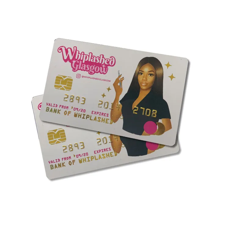 New Design Embossed Plastic Waterproof Credit Card Series Lashes Business Card  Custom Digital Printing
