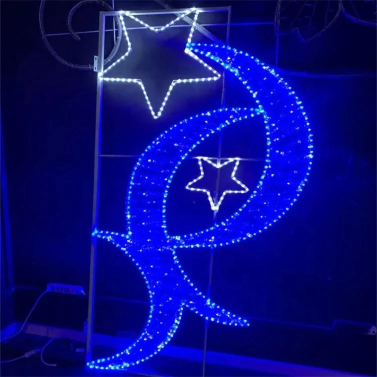 Outdoor Decoration Led StarRamadanTheme Moon Street Light Modeling Light