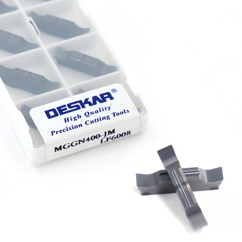 DESKAR MGGN400-JM LF6008 Grooving Carbide Inserts CNC Lathe Cutting Turning for Aluminum and Copper