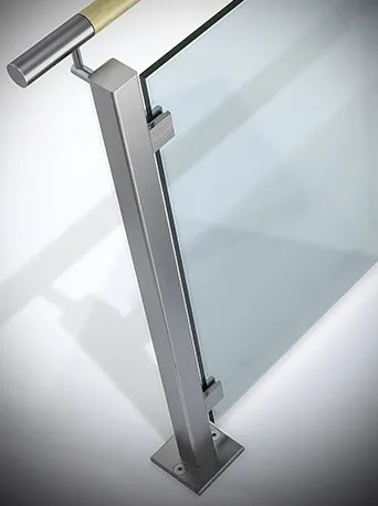 black stainless steel glass Bracket For 6-12mm Glass Balustrade Handrail Railing Glass Clamp