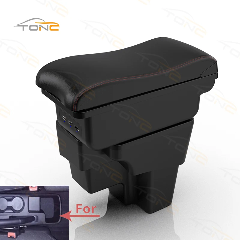 TONC поднимет ваш 2018 Kia Rio с пользовательским подлокотником консоли-USB зарядка и подстаканник