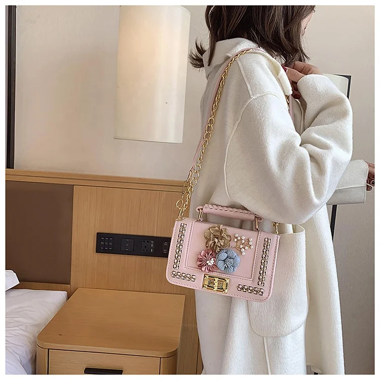 Quickly dropshipping handbag designer ladies 3D flower vase handbag woman bags luxury handbags