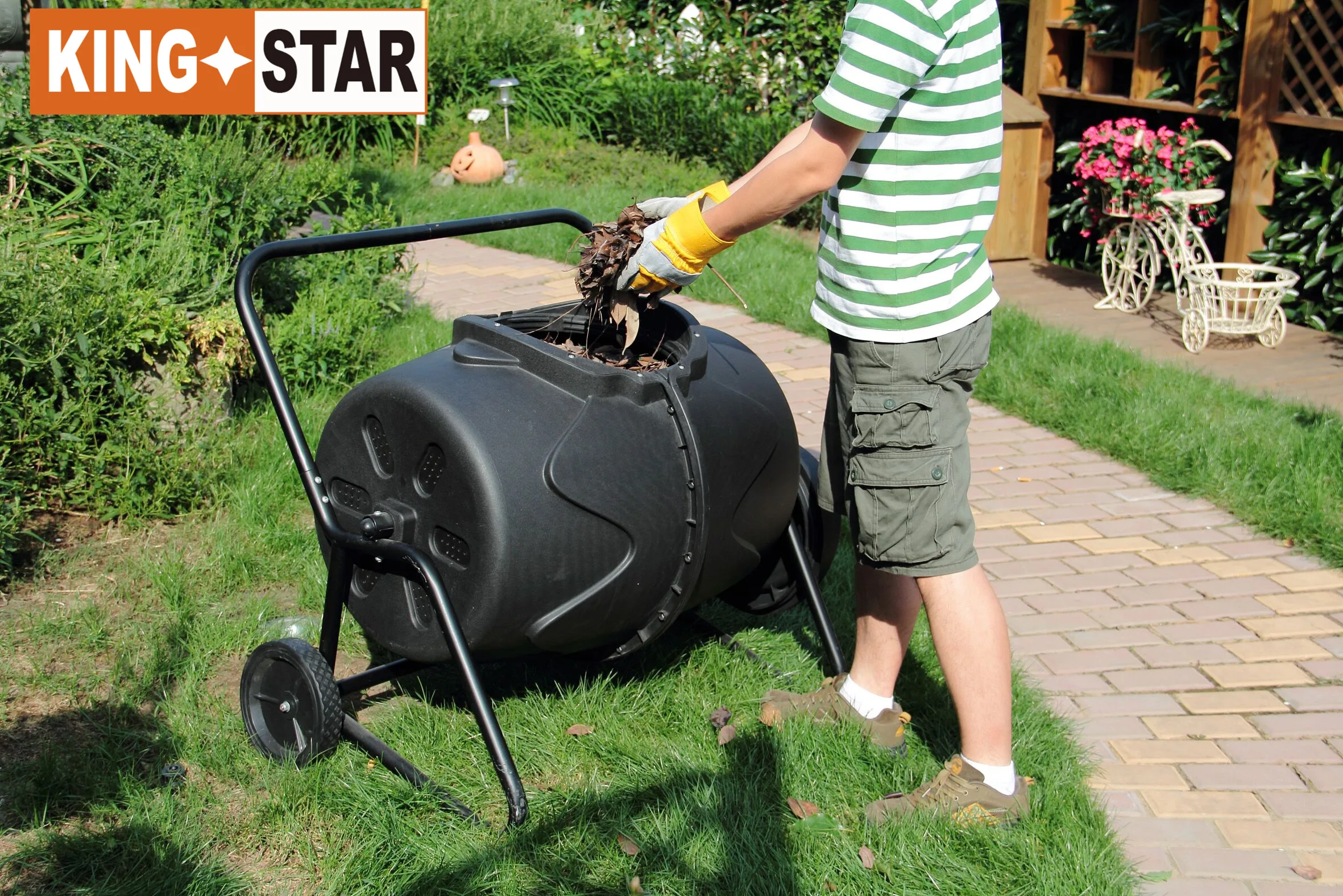 Esschert Design Recycled Plastic composter electric compostable pouch