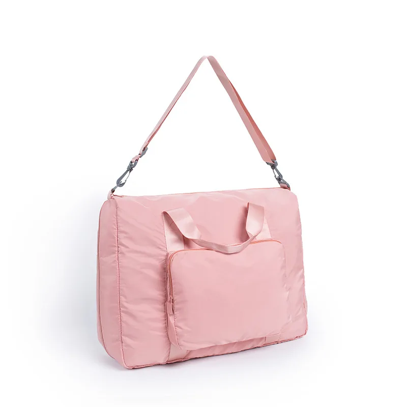 Wholesale Large Capacity Foldable Travel Luggage Bag Folding Pink Duffle Bag Waterproof Storage Trolley Bag