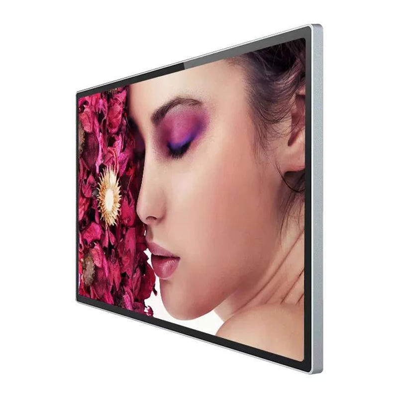Customize Size ad playing monitor ultra thin digital signage screen wall mount lcd advertising display