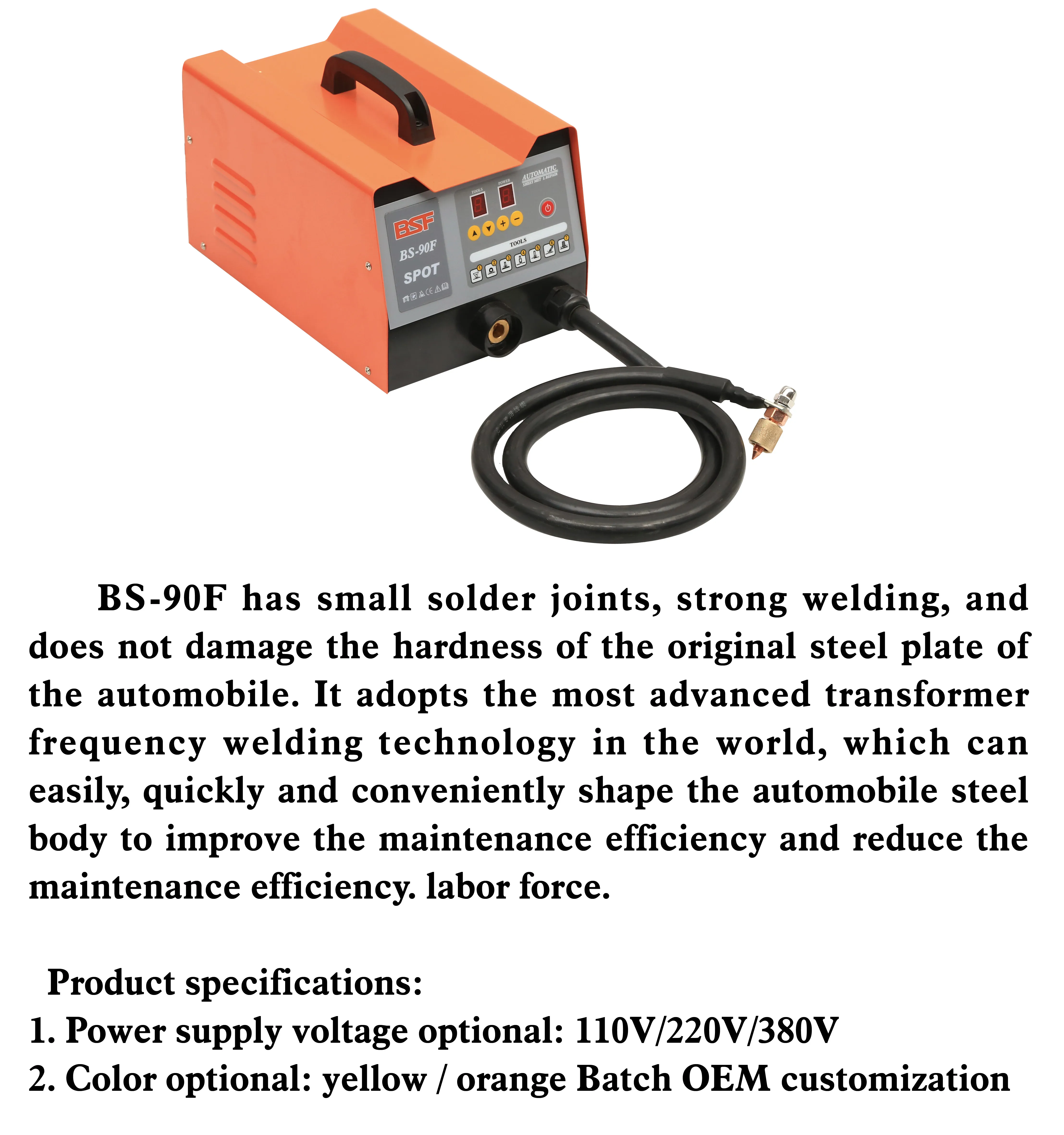 Автоматическая вмятин комплект точечной сварки запасные части для ремонта кузова автомобиля системы BS-90F-SA