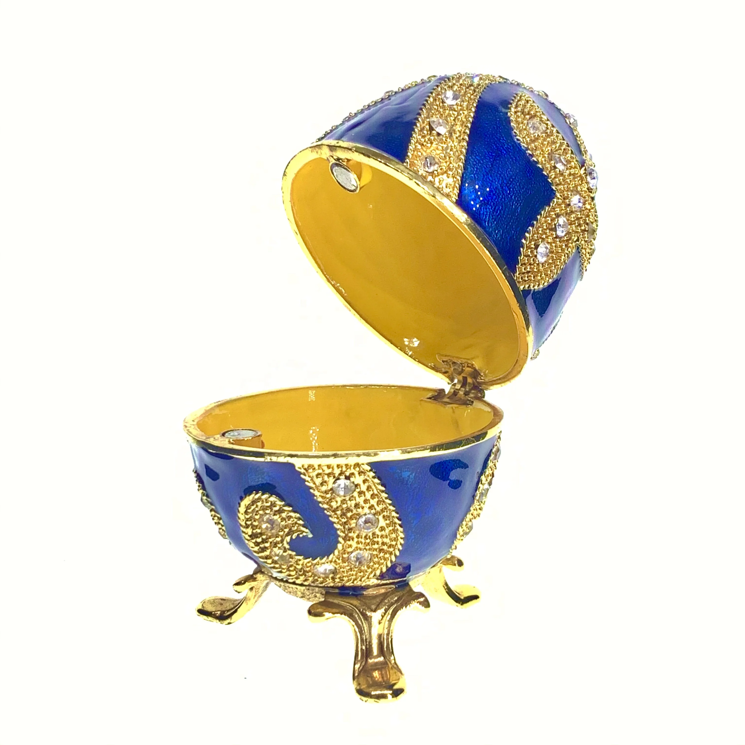 QIFU cheap faberge egg price manufacturer wedding favor eggs shell jewellery boxes