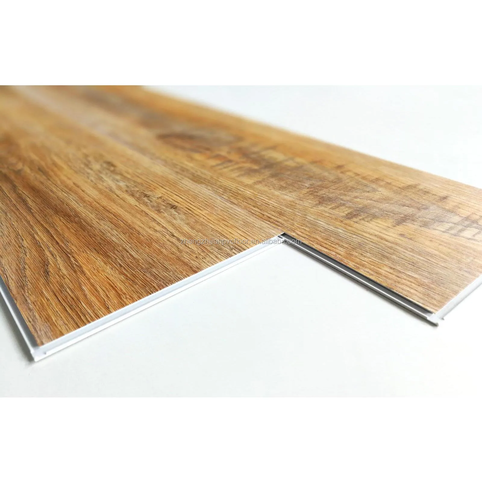 Domotex  cheaper 1mm IXPE plus 5mm SPC core  click vinyl flooring tiles