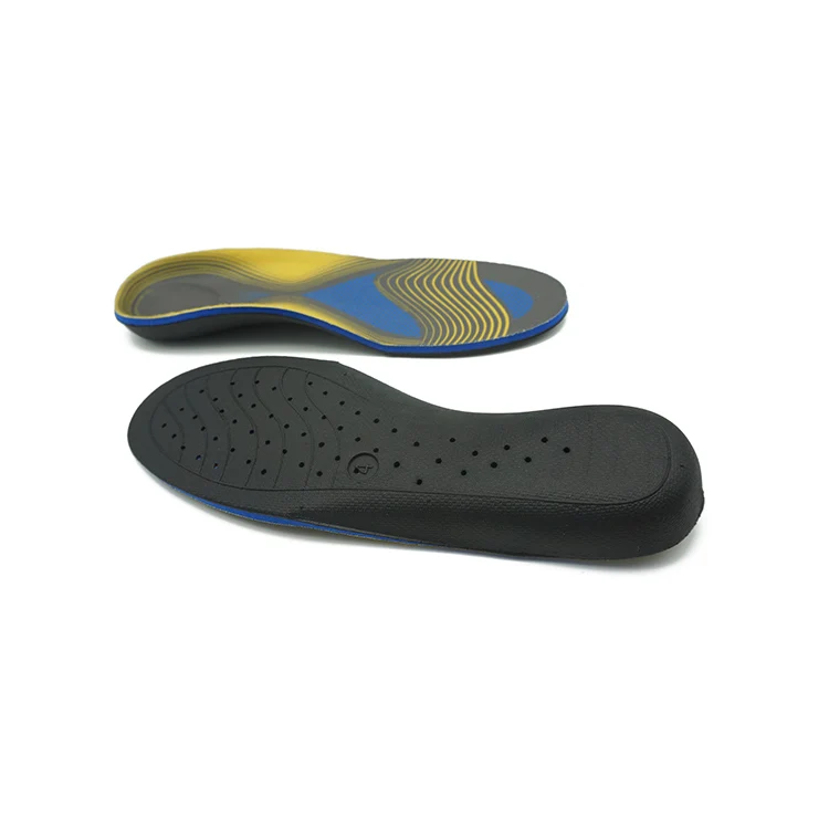 Plastic breathable eva full length orthopedic 3/4 arch support flat foot orthotics insoles with holes