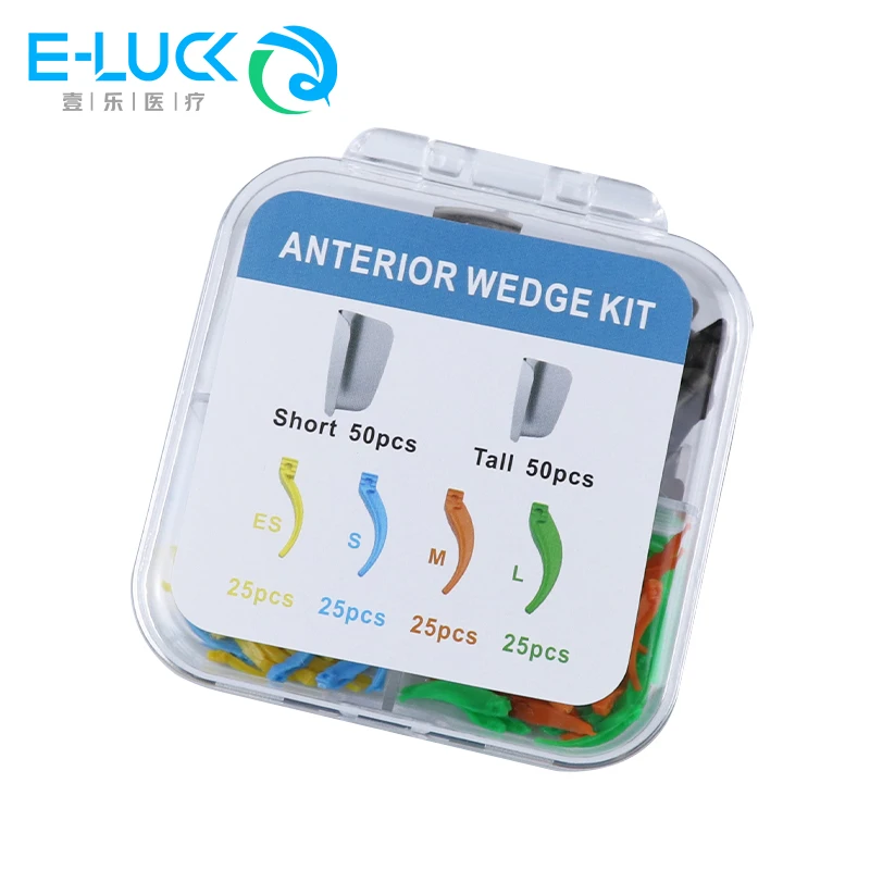Hot Selling Colorful Dental Wedge Filling Auxiliary Tool  SS Matrix Band and Plastic Wedges Kit