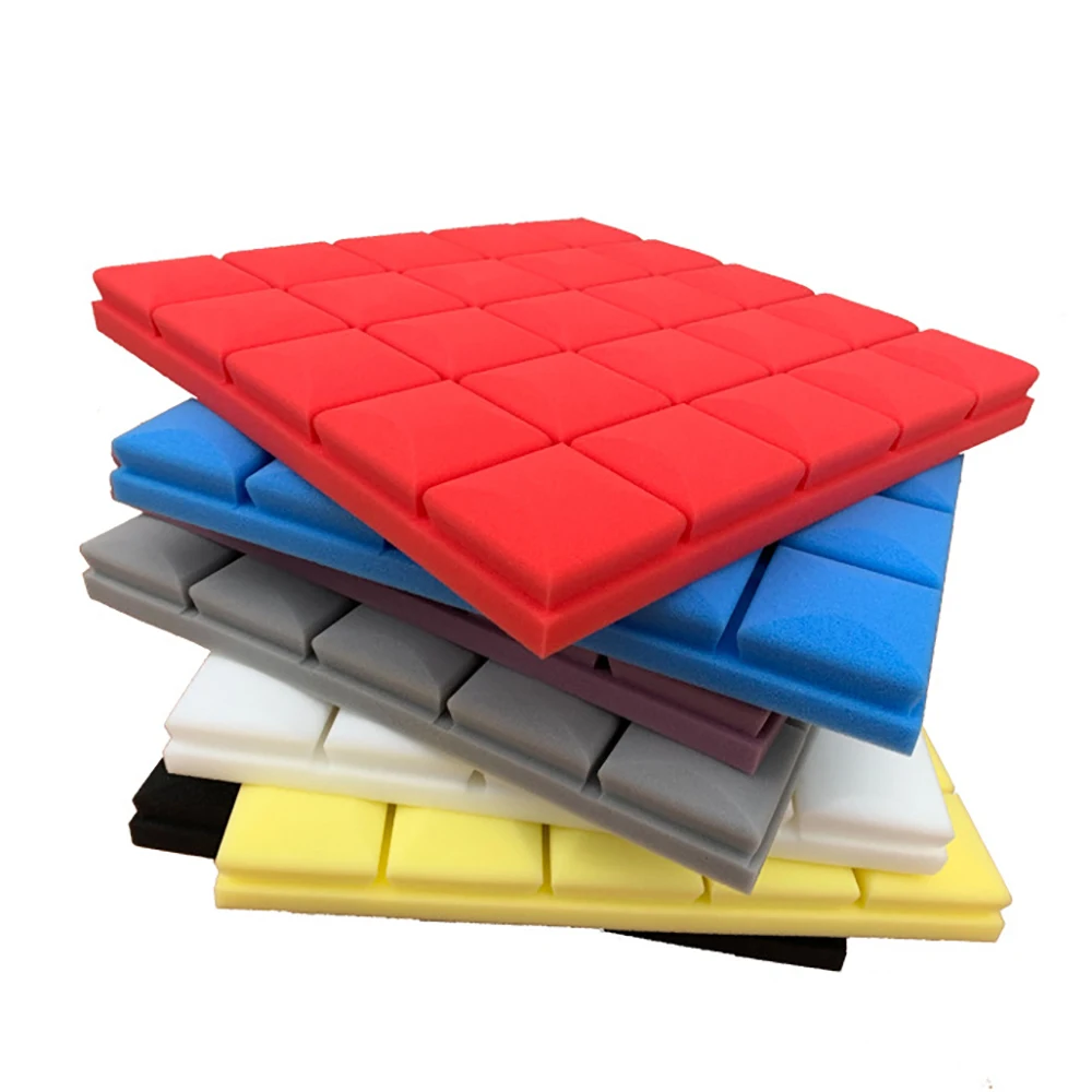 China Factory Standard Shape Acoustic Foam Sound Panels with Self-adhensive Tape 5 Mushroom 50*50*5cm Soundproofing Sponge