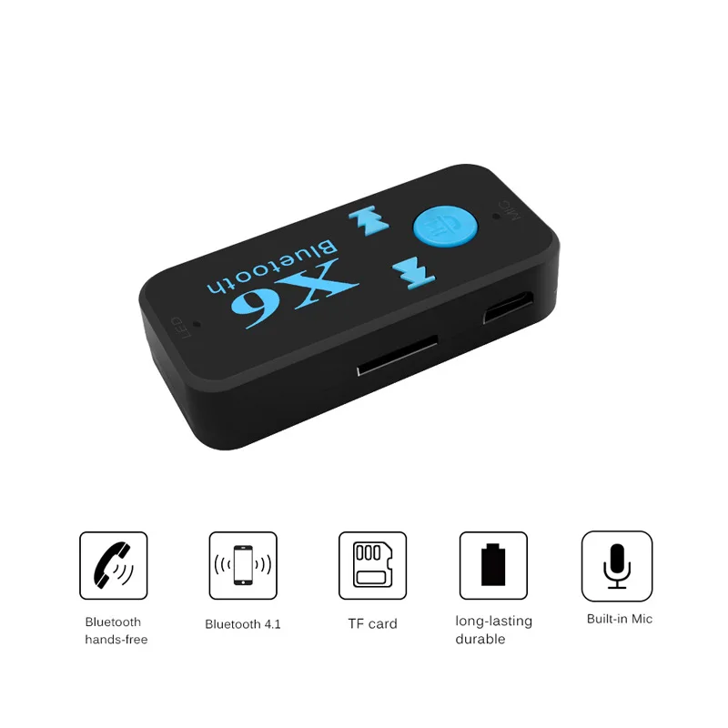 BGD торговый заводской автомобильный Bluetooth-приемник 5 0 аудио адаптер с магнитным размещением стерео и функцией громкой связи