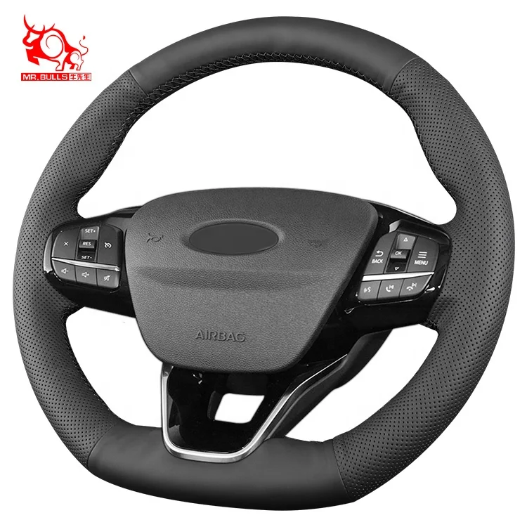 Used car accessories swift sewing Steering Wheel Cover designer for Ford Focus Fiesta Puma ST 2020 2022
