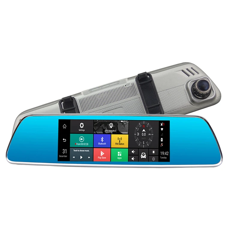 HD камера заднего вида DVR 4G WIFI радио навигация автомобильный навигатор 7 "GPS Android зеркало заднего вида видеорегистратор