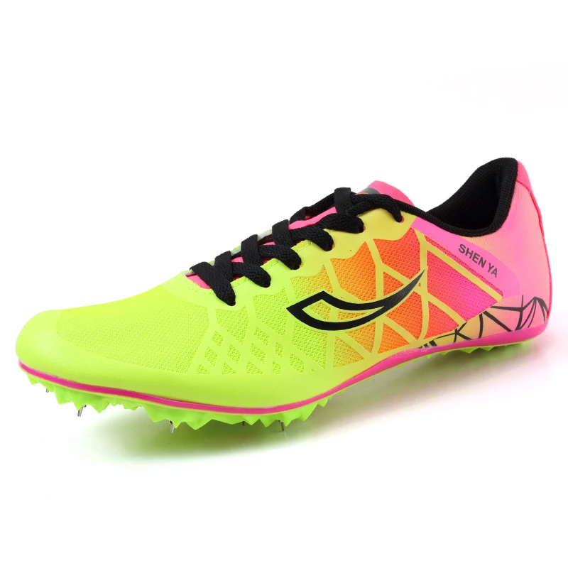 Factory customized men and women race special spikes running shoes