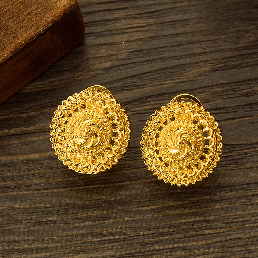 Europe And America Bohemia18k Gold Plated Beautiful African Eyes Ethiopian Ornament Earrings Rings Necklaces Women Jewelry Sets