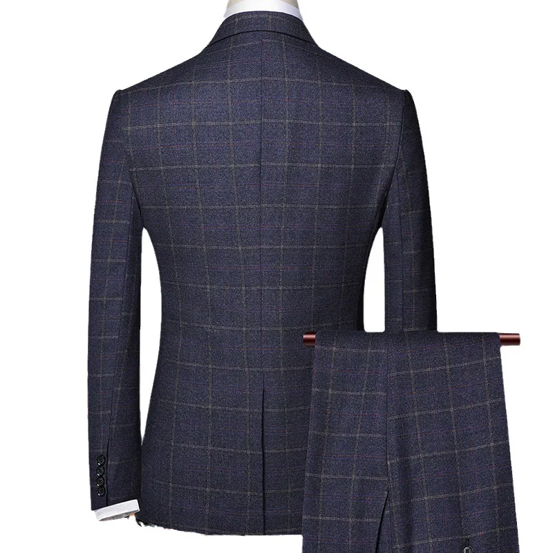 Men Suits High Quality 3 Psc School Blazer+Vest+Pants Set Groom Wedding Business MTM Mens Suit