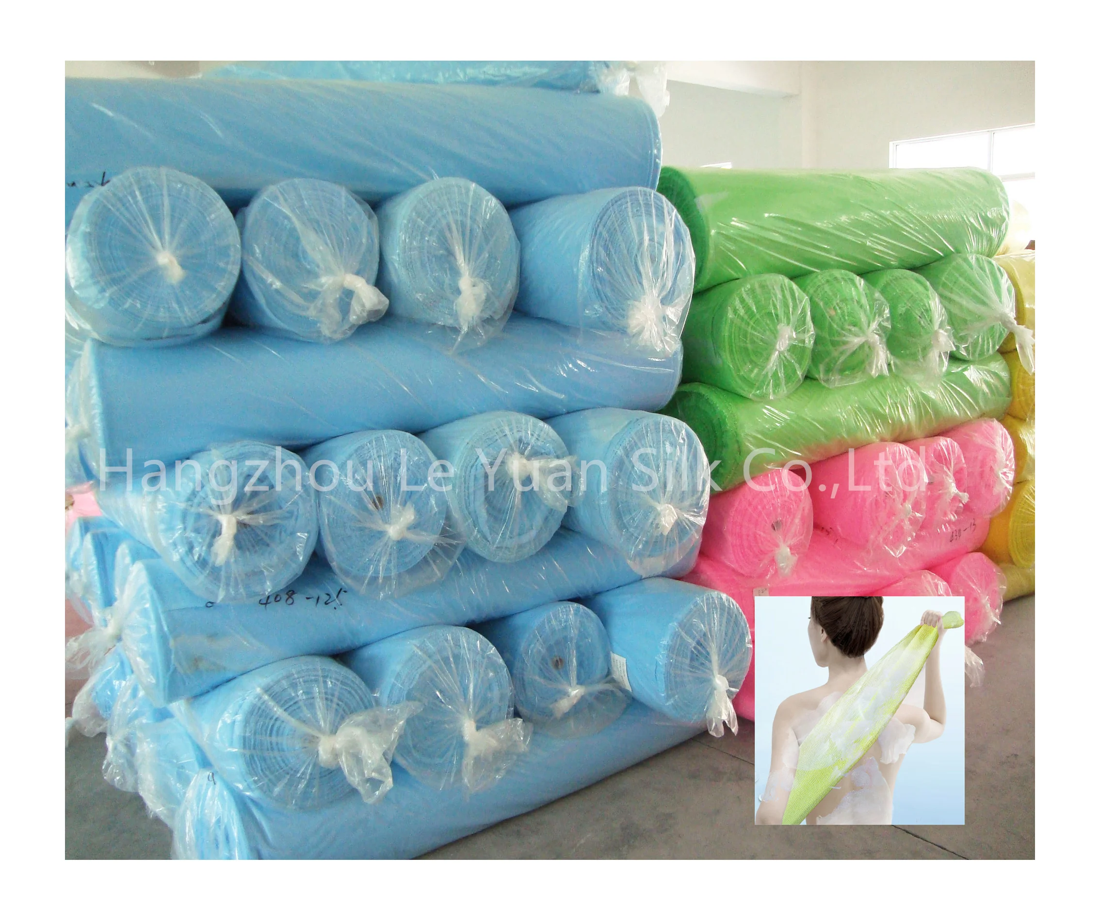 Manufacturer Supply Beauty Washing Cloth Nylon Body Wash Cloth Fabric Japanese Wash Towels Cloth In Roll