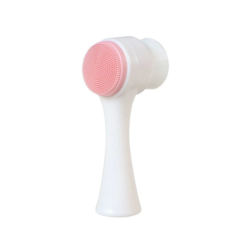 Double-sided Facial Cleansing Brush Blackhead Cleaner Deep Facial Cleansing Brush Factory Wholesale Soft Material Standing 3D