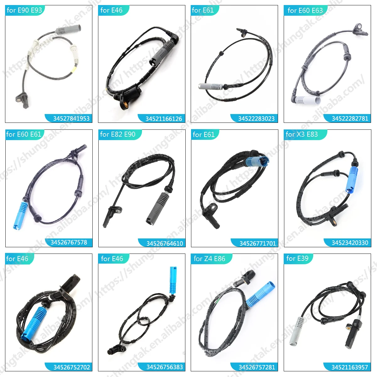 Wheel Speed Sensor ABS Sensor for BMW 3 Series E36 E46 E90 E91 E92 E93 F30 F80 G20 F31 G21 F34 F35 G28 4 Series E36 E46 E90 E91