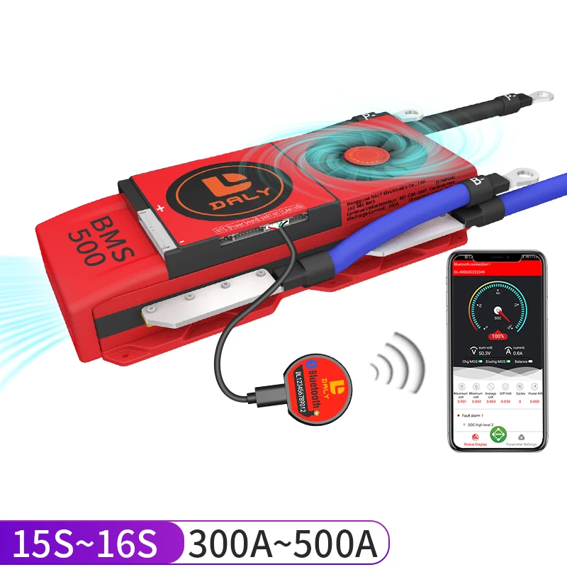 Аккумулятор Daly smart bms 48 В lifepo4 15s 16s 300a 400a 500a UART BT 485 CAN с