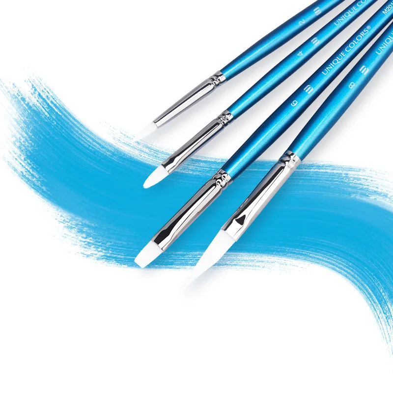 Synthetic Hair Acrylic Watercolor Paint Brush Set Birch Handle Durable Professional Brush Collection For Artist or Beginner