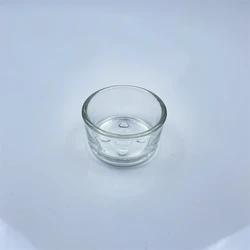 Wholesale Crystal Containers Decorative Round Small Mini Glass Candle Holder for Tealight Candles