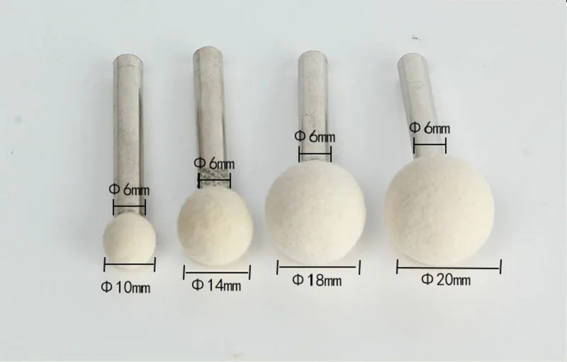 Цилиндрические шерстяные войлочные полировальные диски с хвостовиком 2,35 мм, шлифовальные диски для зеркальной полировки