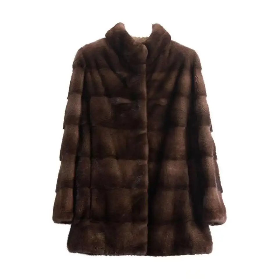 Europe  Denmark   Mink   fur  coat   Supper quality    winter  women   classic  real   Mink   fur  coat