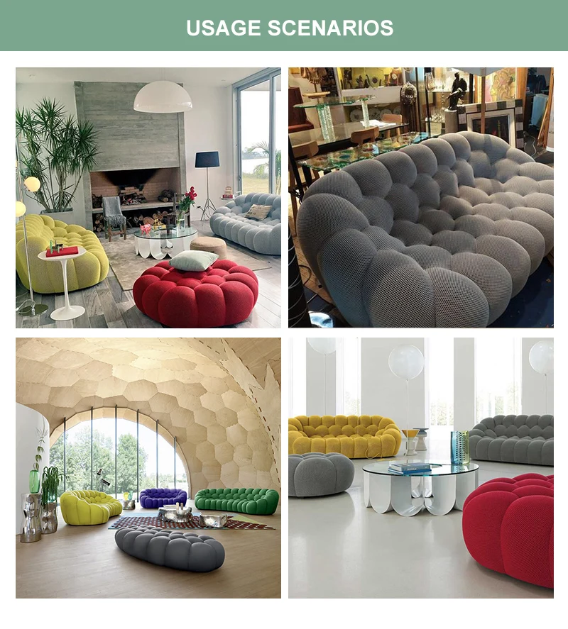 Custom High Quality Multi Color Roche Bobois 3D Breathable Knit Polyester Waterproof Sofa Cloth Fabric