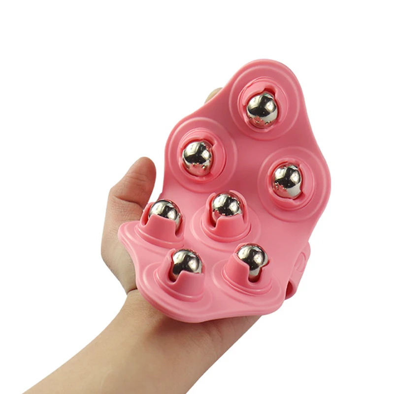 Roller Ball Body Massage Glove Anti Cellulite Muscle Pain Relief Massager Neck Back Shoulder Leg Massage Stovepipe Meridian Brus