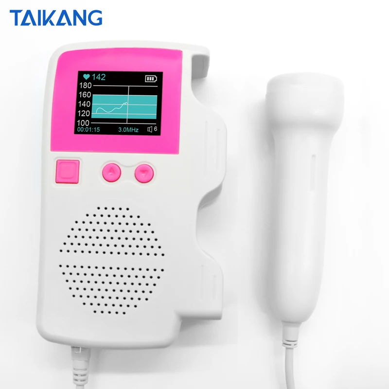 TFT экран Карманный дешевый портативный ручной медицинский прибор монитор сердцебиения ребенка фетальный допплер